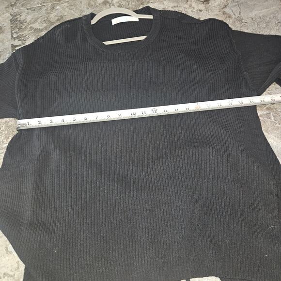 Free People FP Beach Women's Black Bring Tie-Front Pullover Tunic Heavy Sweater - Picture 3 of 6